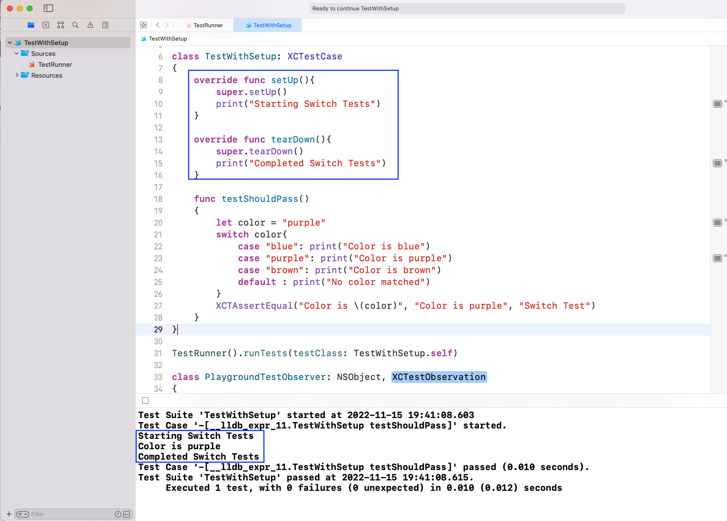 teardown statement execution