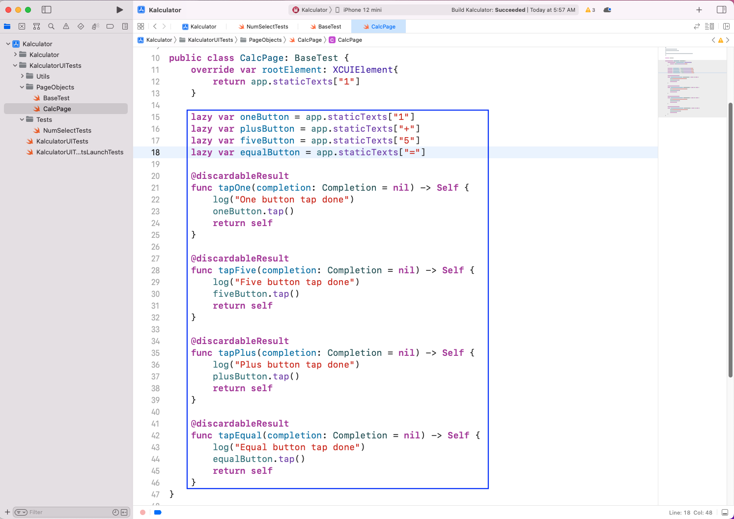 executing test cases