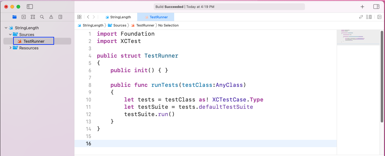 Testing with XCTest