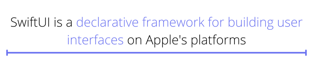 SwiftUI is a declarative framework for building user interfaces on Apple's platforms