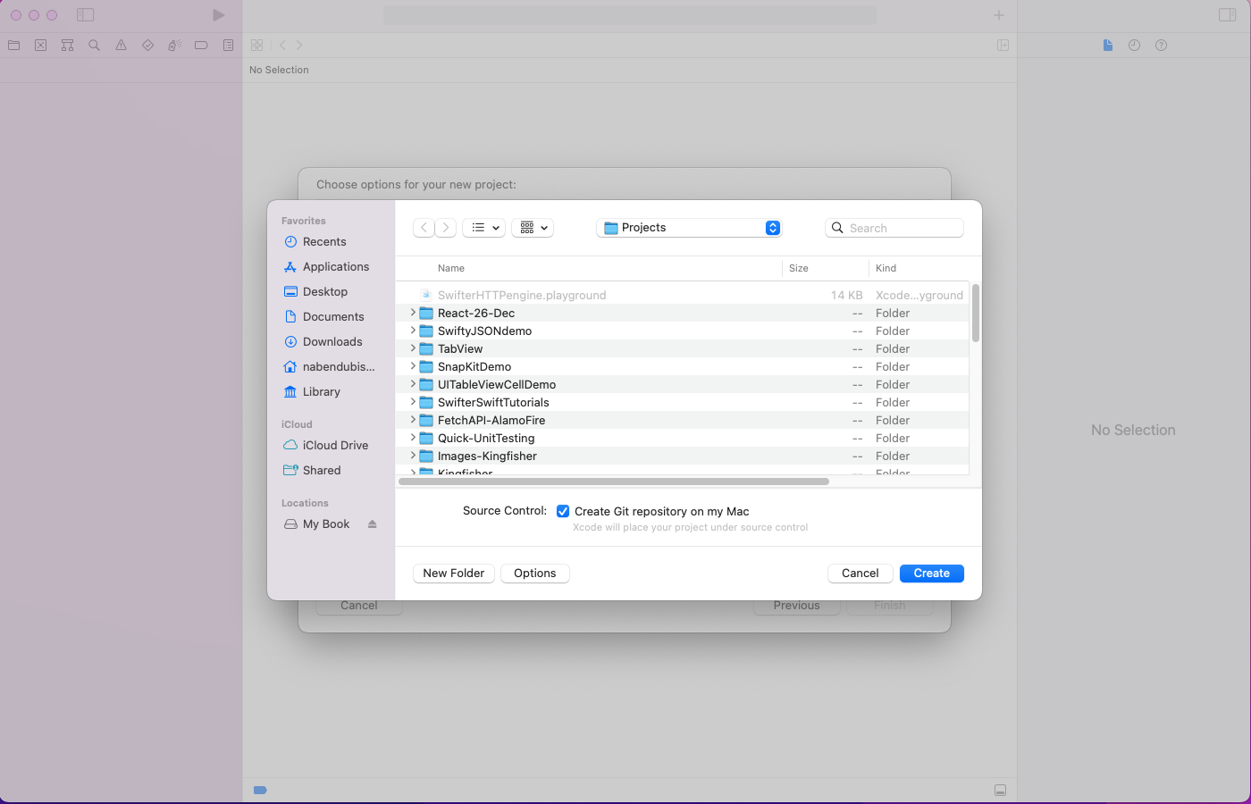 Selection for desired file location