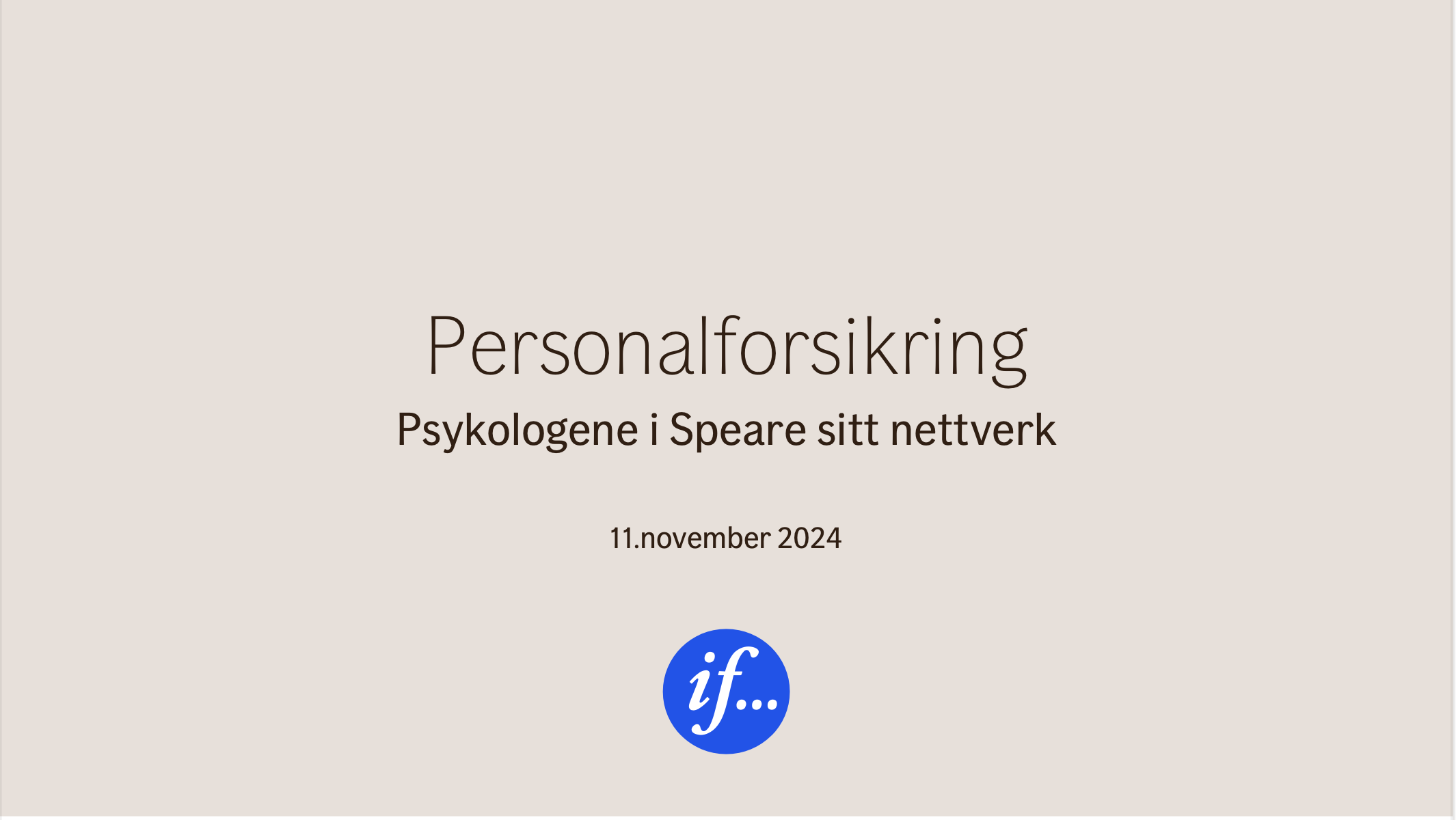 If Personalforsikring 