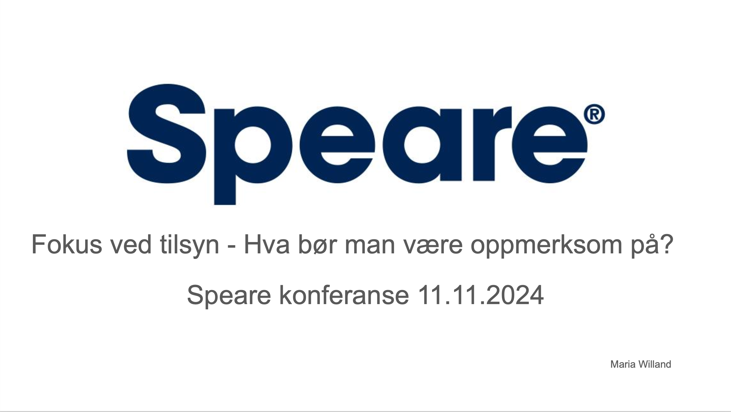 Fokus ved tilsyn