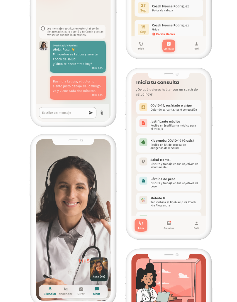 MiSalud bilingual app care screen