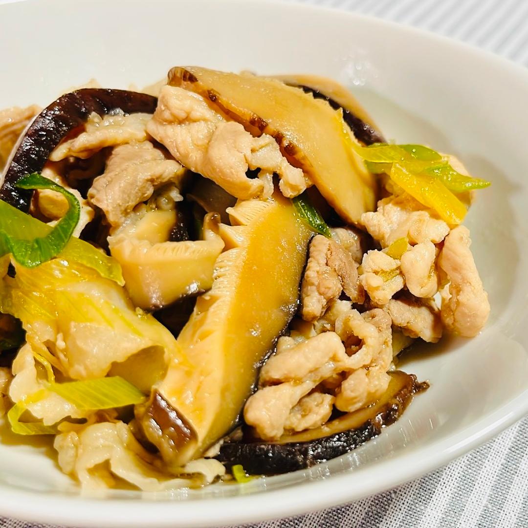 椎茸と豚肉の旨煮