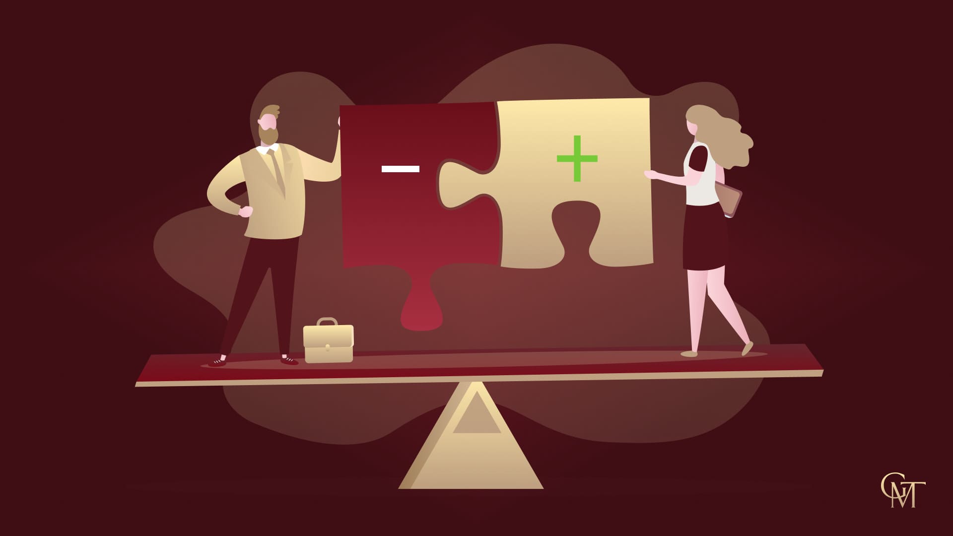 Illustration: Vorteile und Nachteile einer Holding