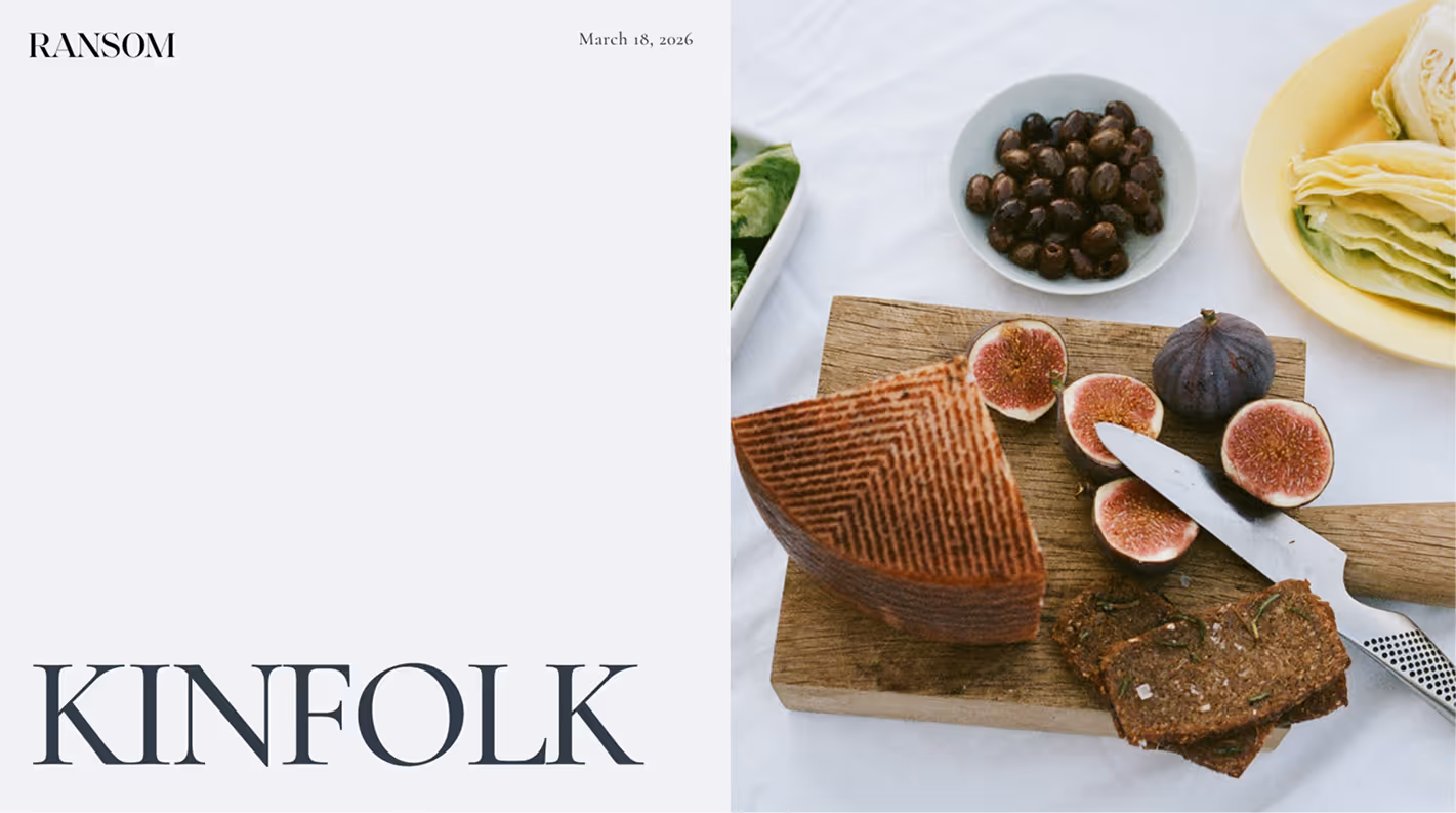 Editorial food photography gallery cover with Kinfolk-style layout on Pic-Time