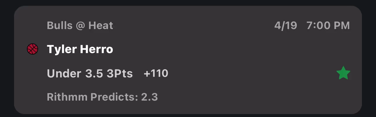 Heat vs Bulls AI Player Prop Picks - tyler herro pick