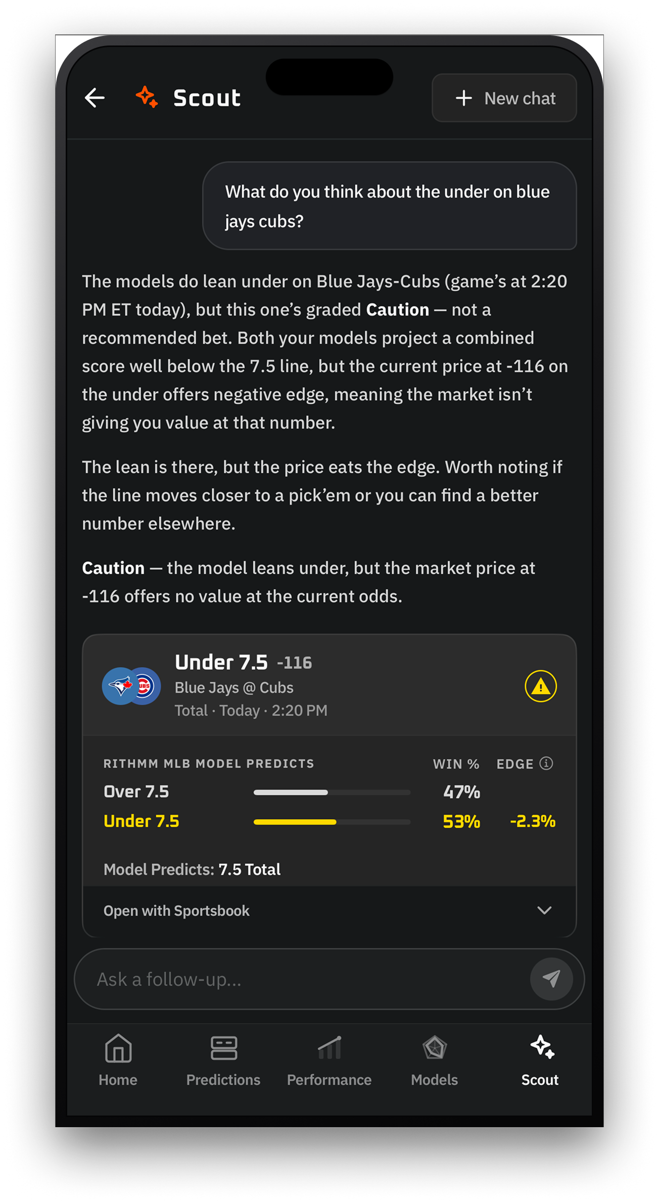 Scout answering: what do you think about this bet