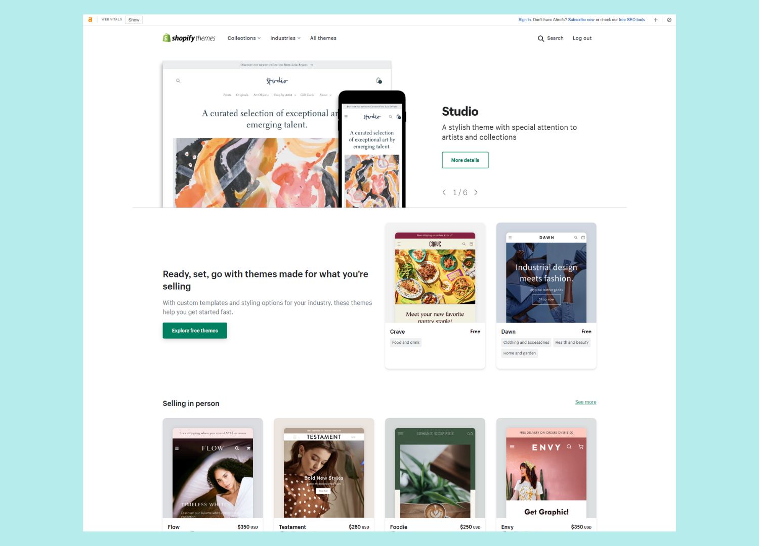 Shopify theme store