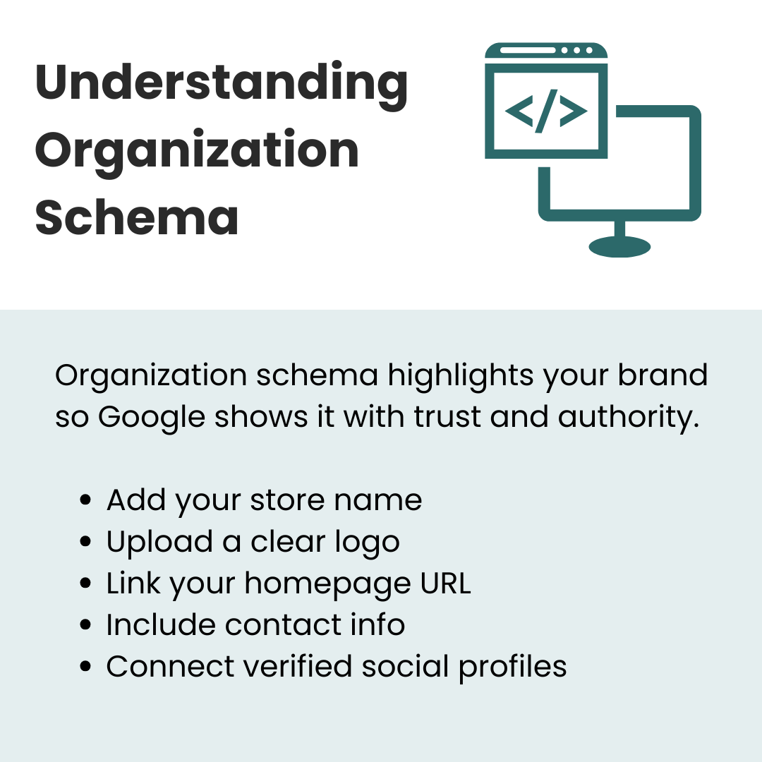 Shopify Schema Markup - Organization Schema