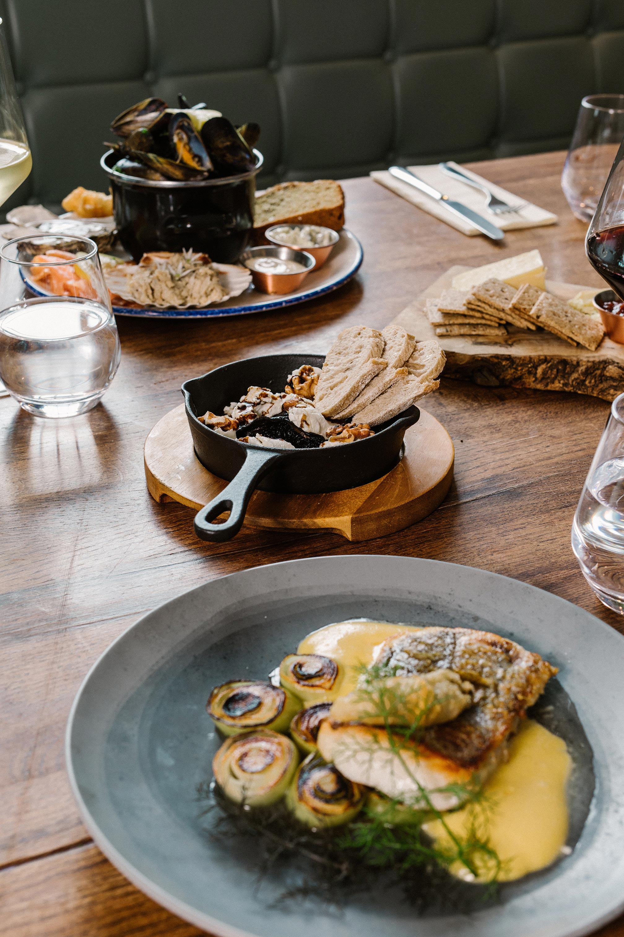 Selection of foods in The Lifeboat Inn