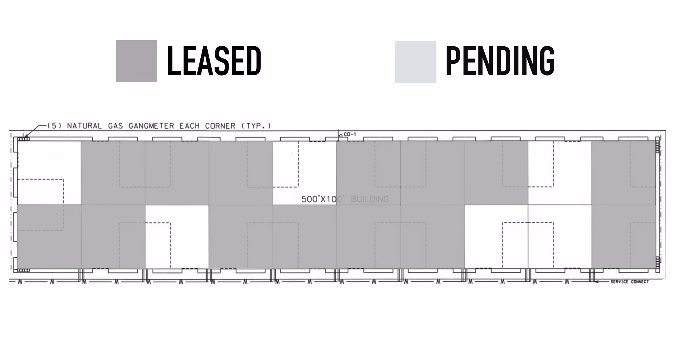 blueprint of kimeplex park with claimed and pending units greyed out