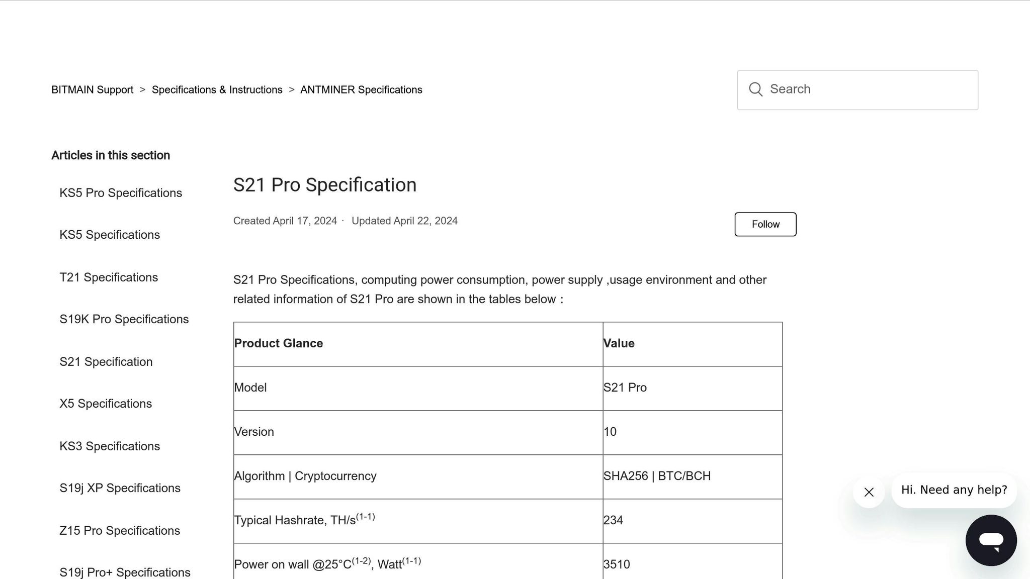 Bitmain S21 Pro