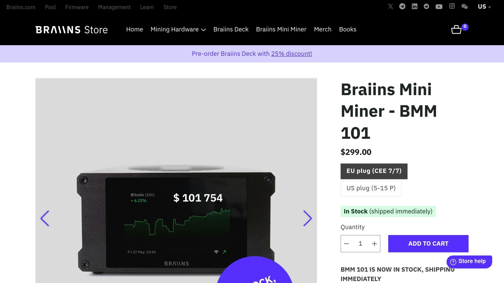 Braiins Mini Miner BMM-101