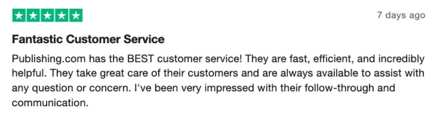 Customer testimonial screenshot