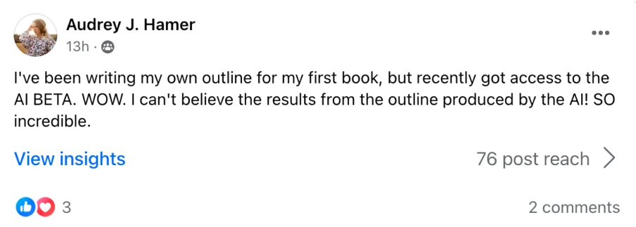 Customer testimonial screenshot