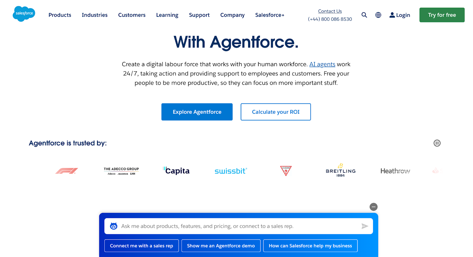 Salesforce CRM software for enterprises 