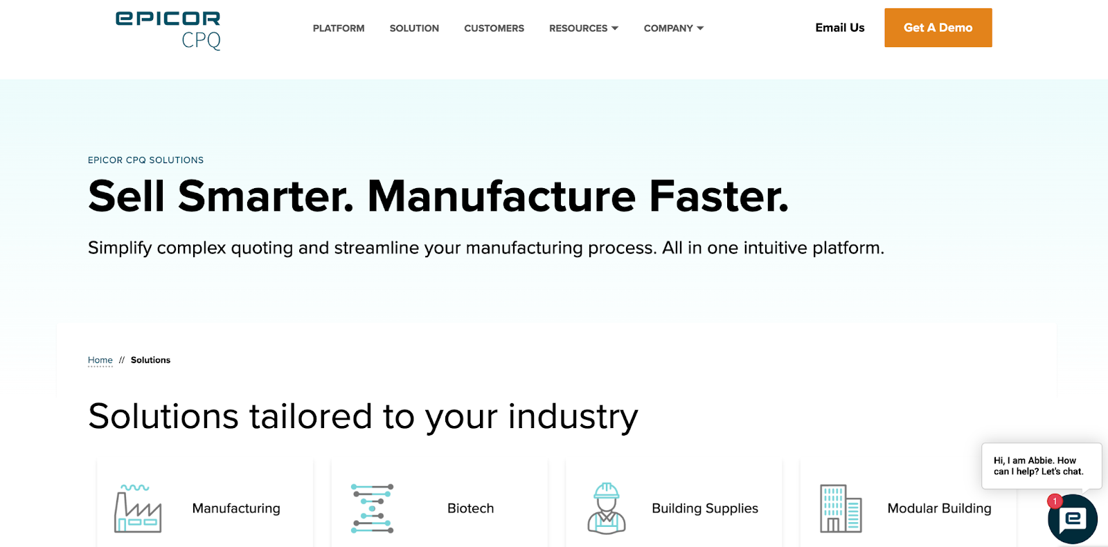 Epicor CPQ or KBMax