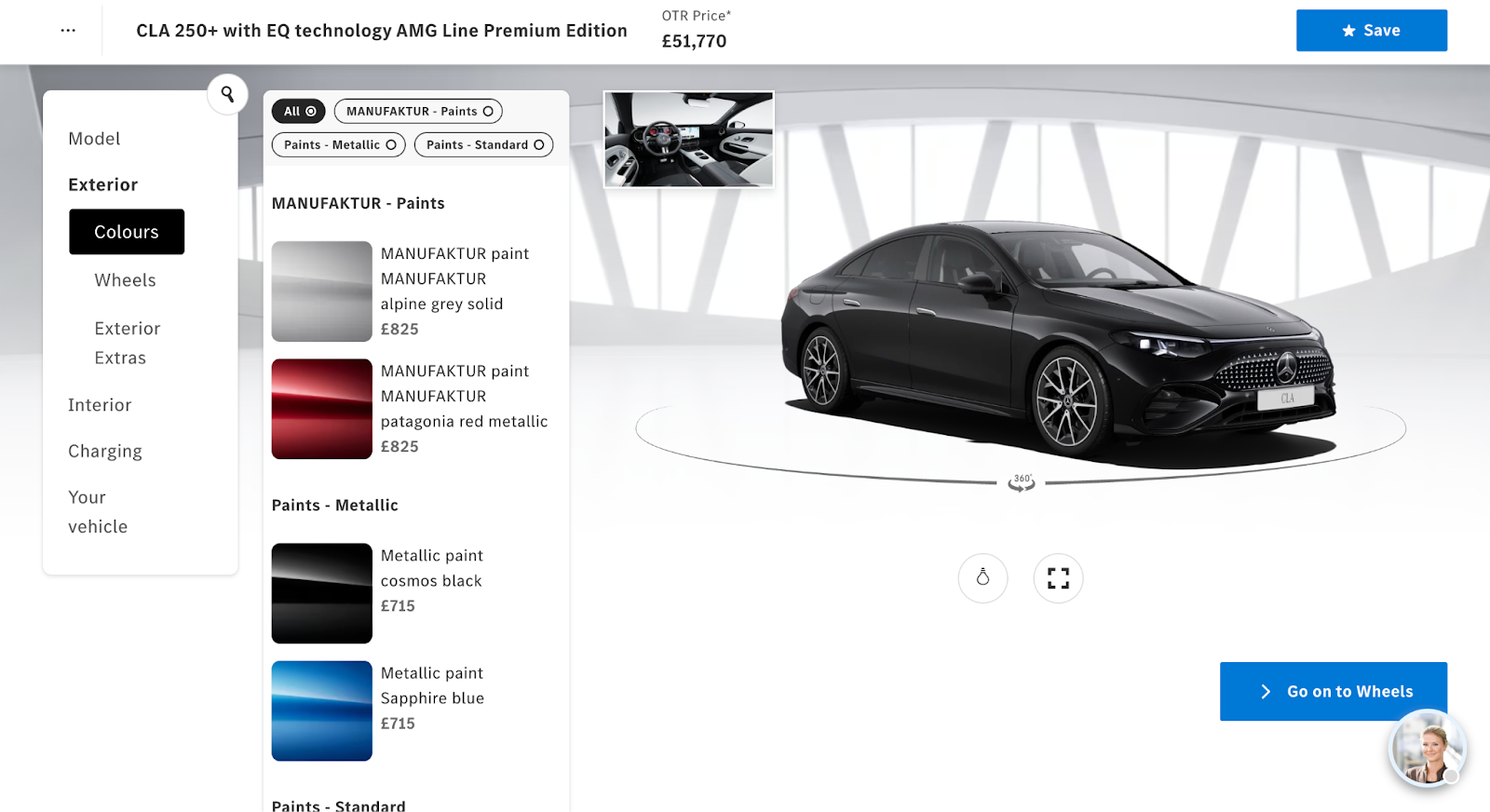 Mercedes 3D Car Configurator for car models, exteriors, and interiors