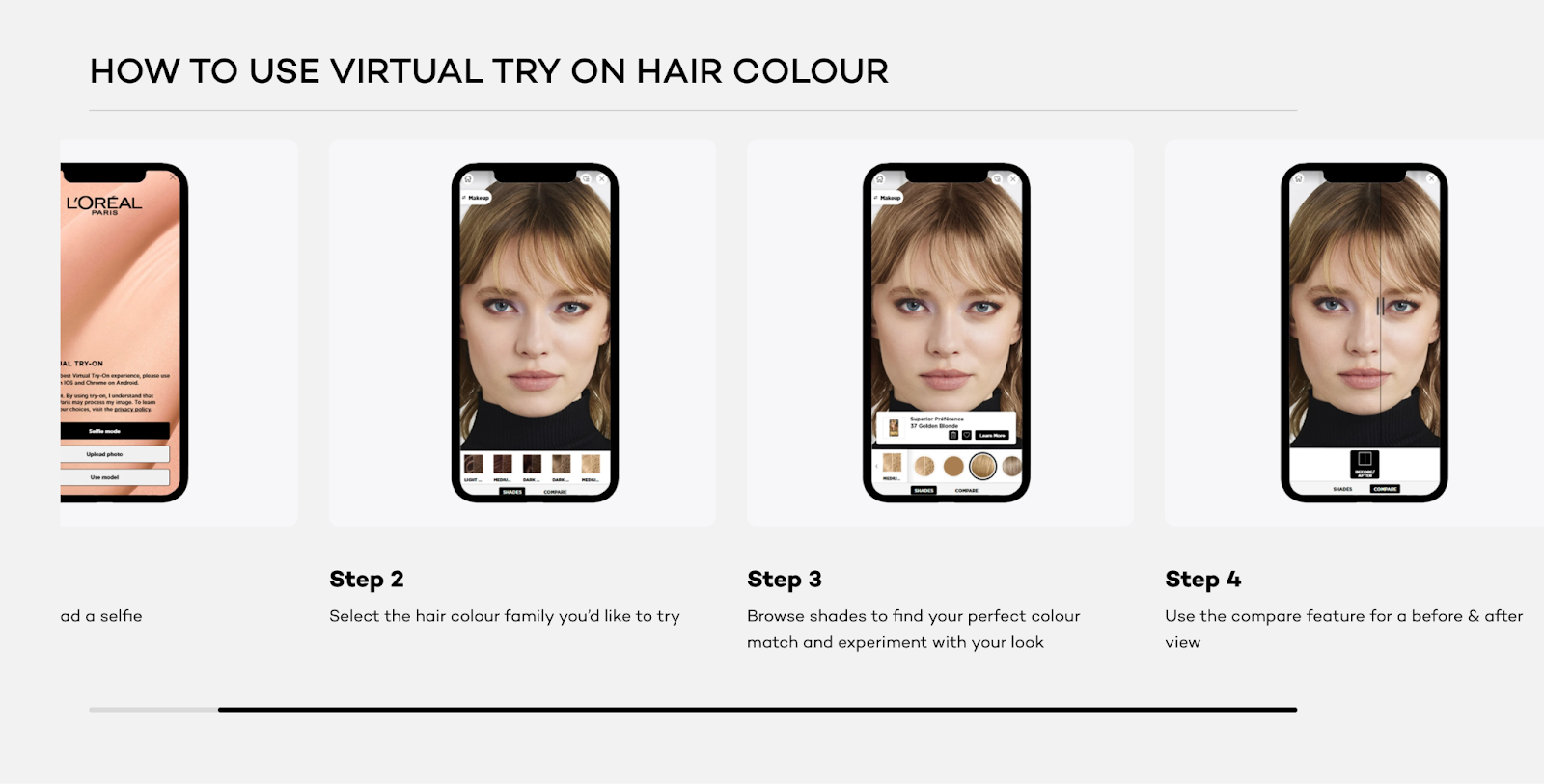 Try on hair colors with L’Oreal Paris products