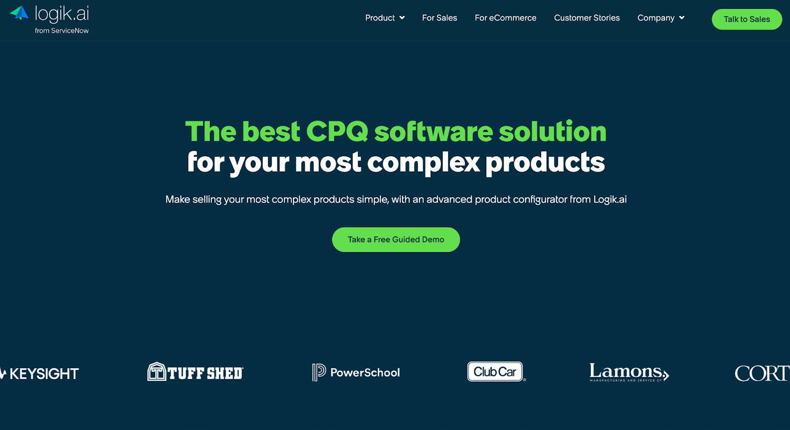 Screenshot from Logik website