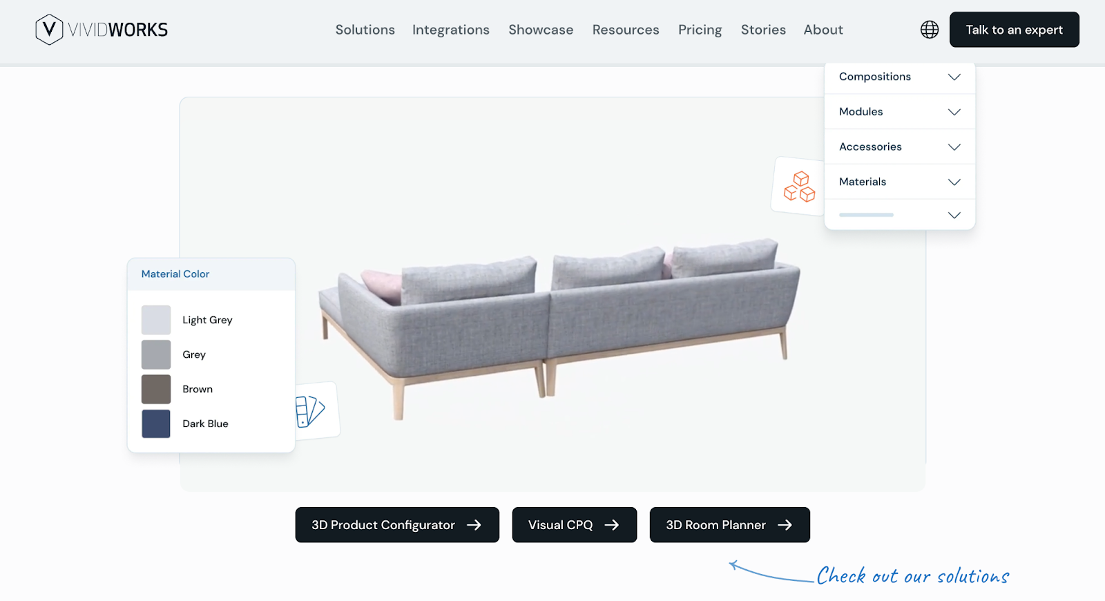Screenshot from VividWorks website