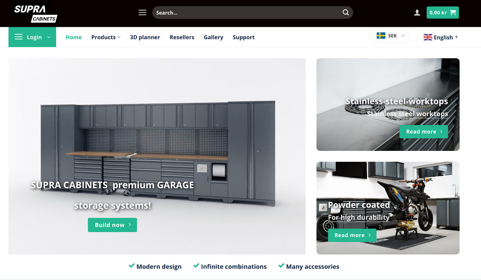 Supra Cabinets enables an engaging hero visual with a 3D asset (video)