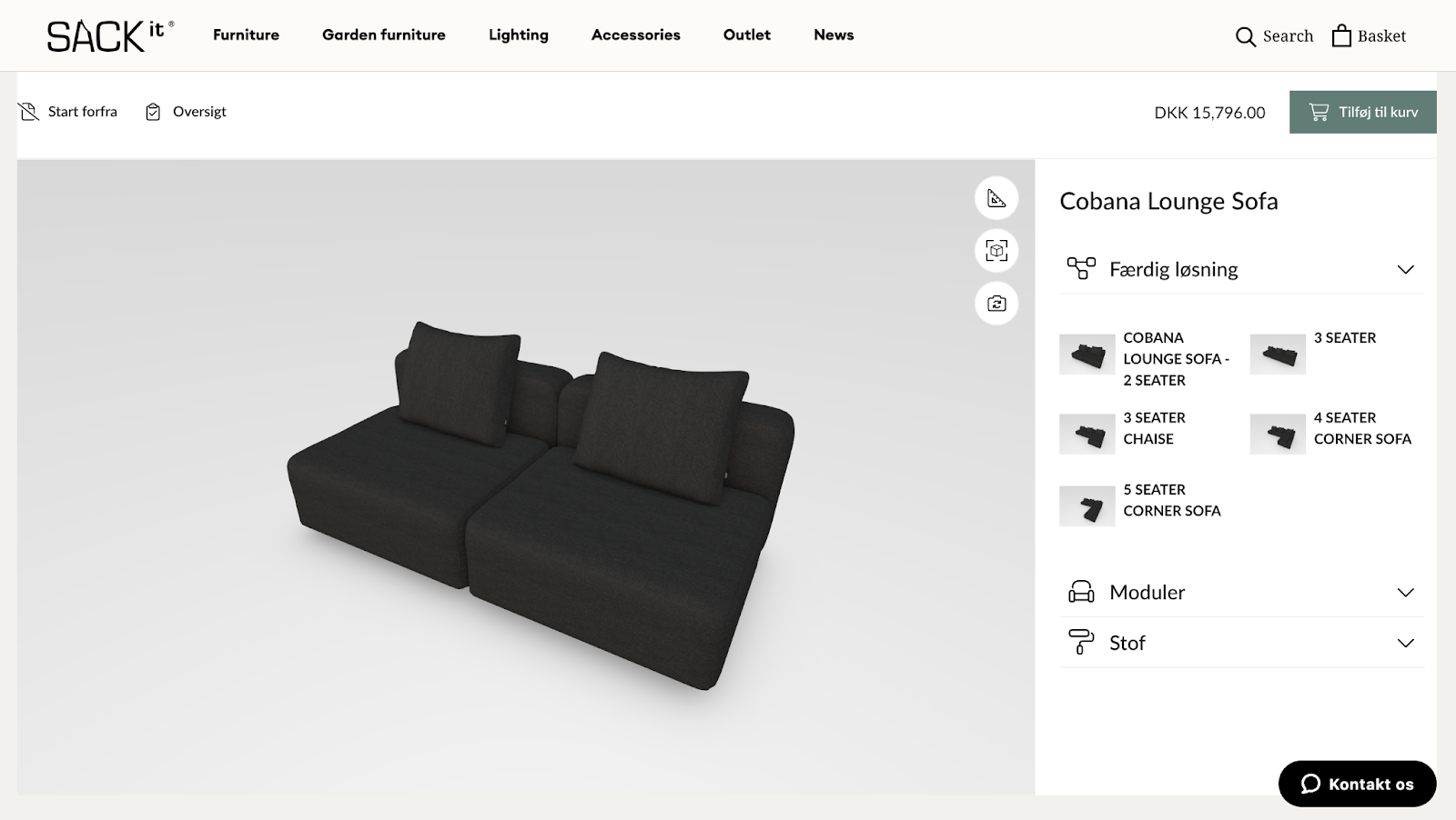 SACKit enables a robust 3D sofa configurator powered by VividWorks