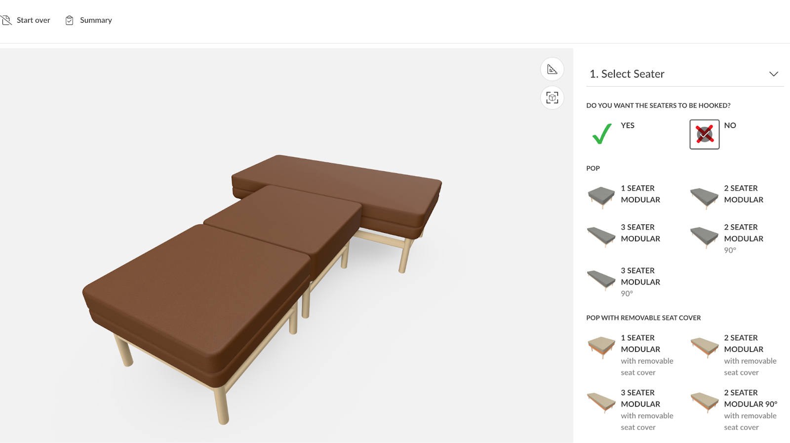 Visualize modular seaters in 3D for a deeper understanding of the final design 
