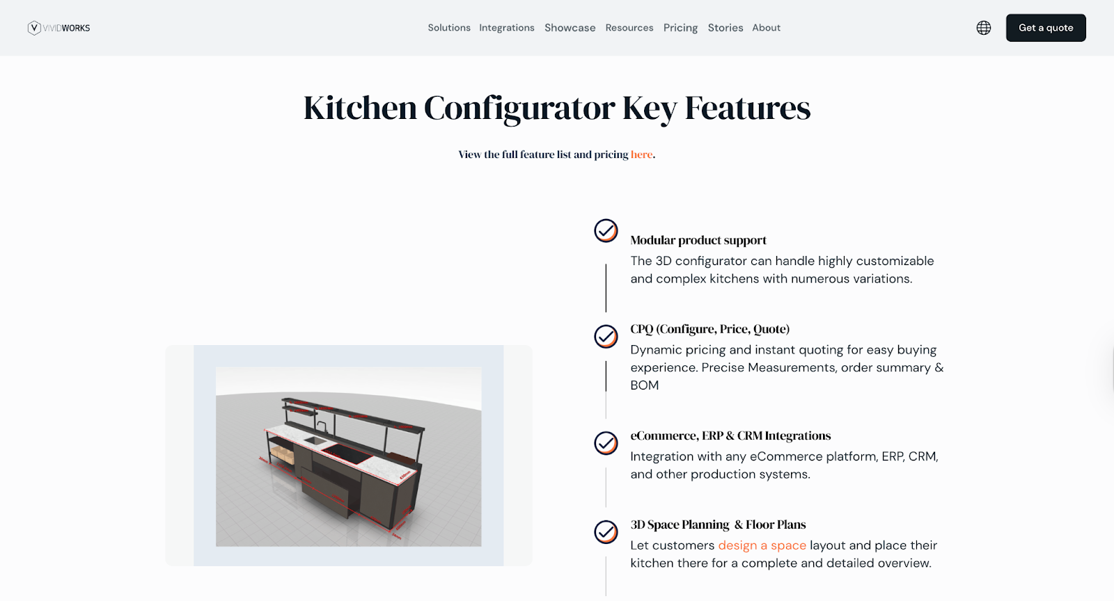 VividWorks 3D kitchen configurator with outstanding features