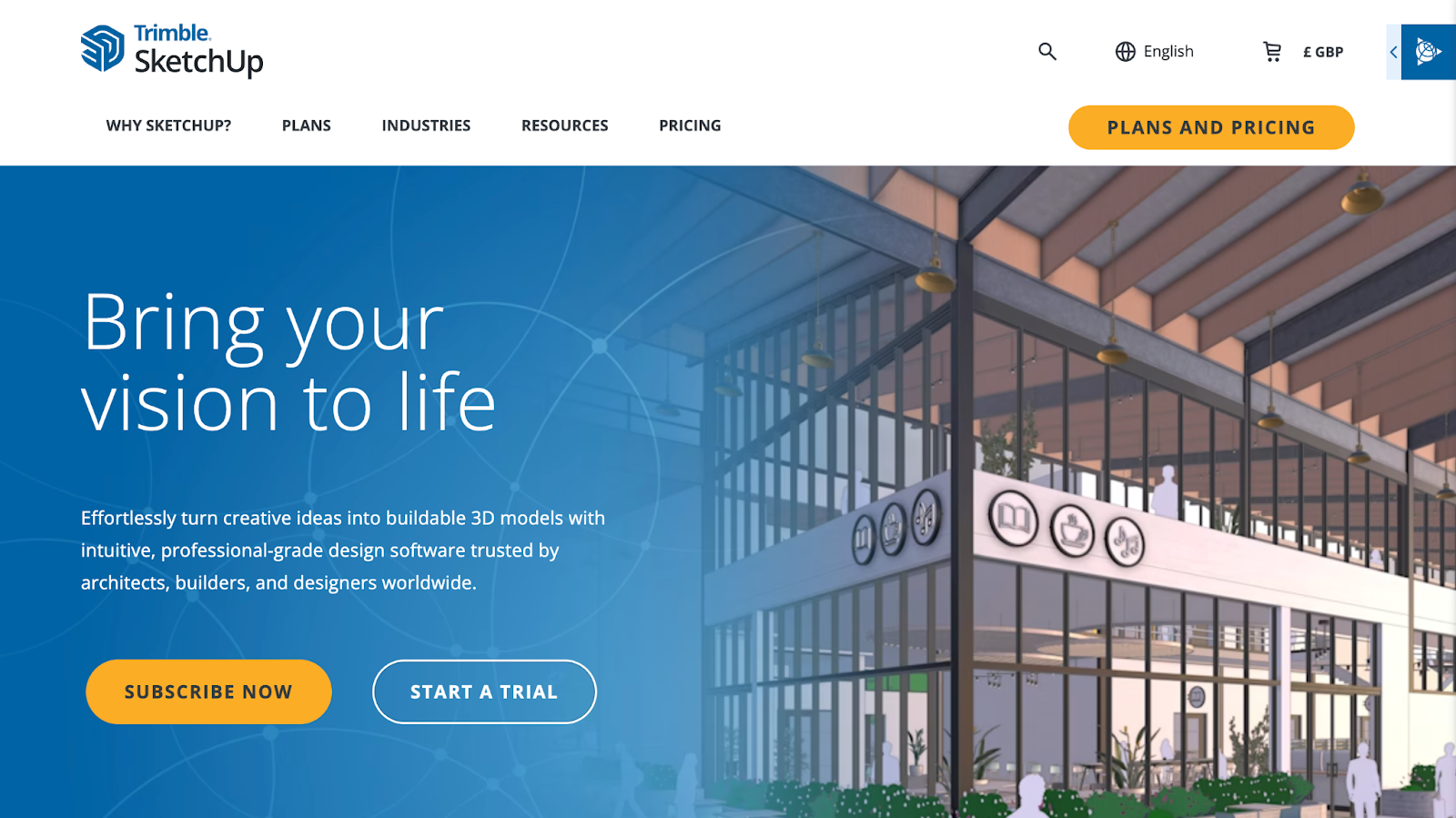 SketchUp is widely used for advanced, custom 3D assets