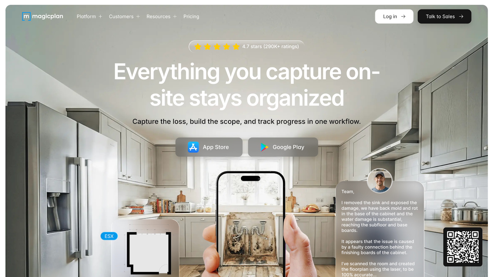 MagicPlan engages users with the ability to scan rooms using LiAR technology