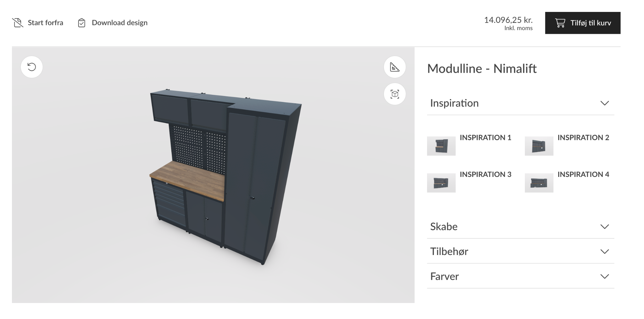Nimalift 3D configurator powered by VividWorks