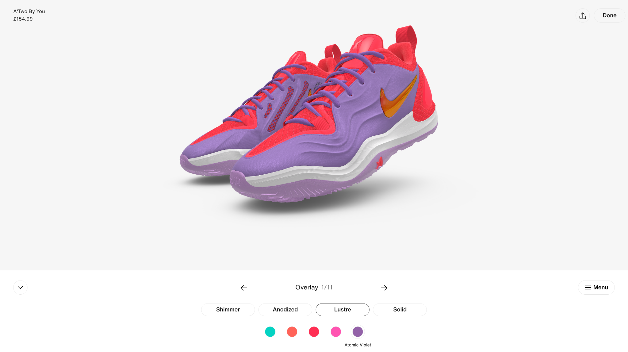 Nike By You Shoe Configurator