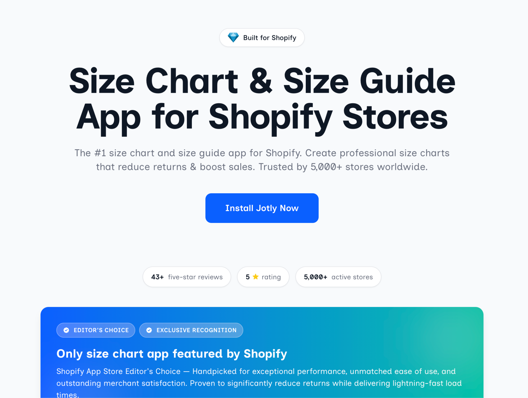 Jotly Size Chart & Size Guide