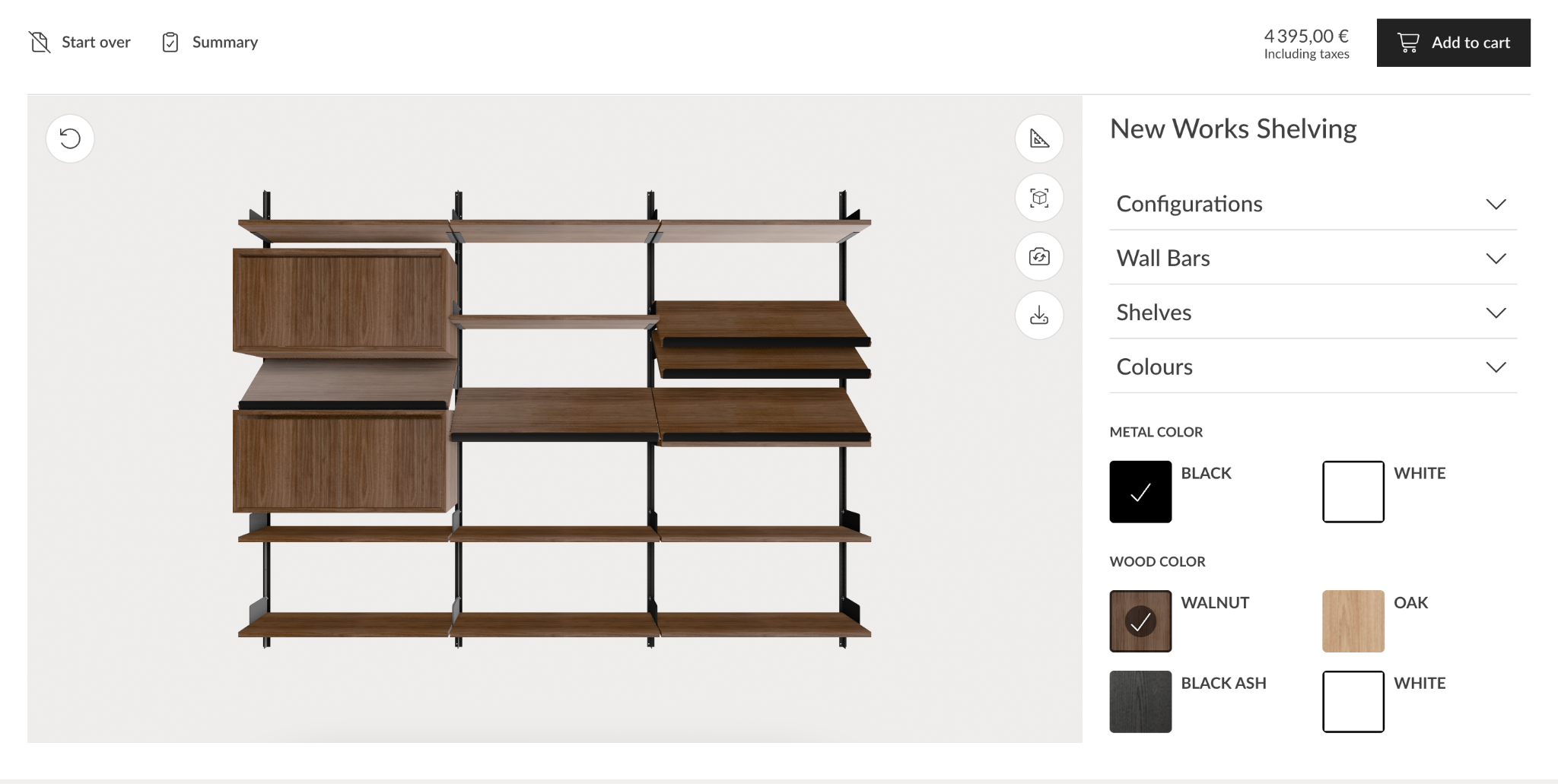 New Works shelving 3D configurators powered by VividWorks