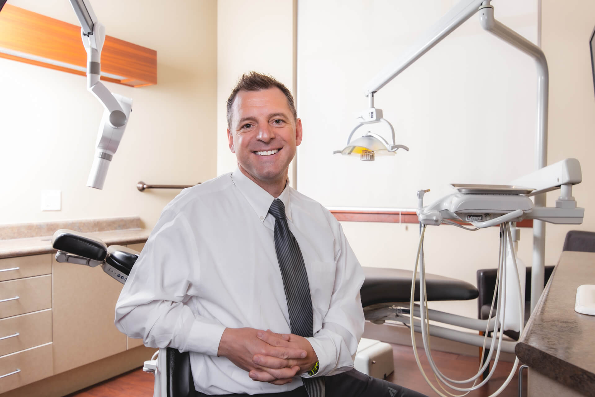 dentist in his office