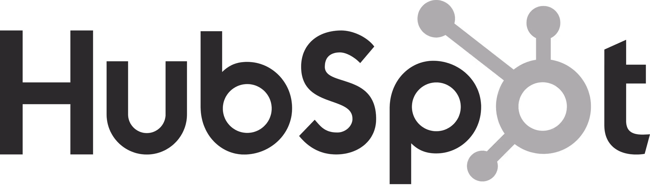Hubspot logo displayed in gray