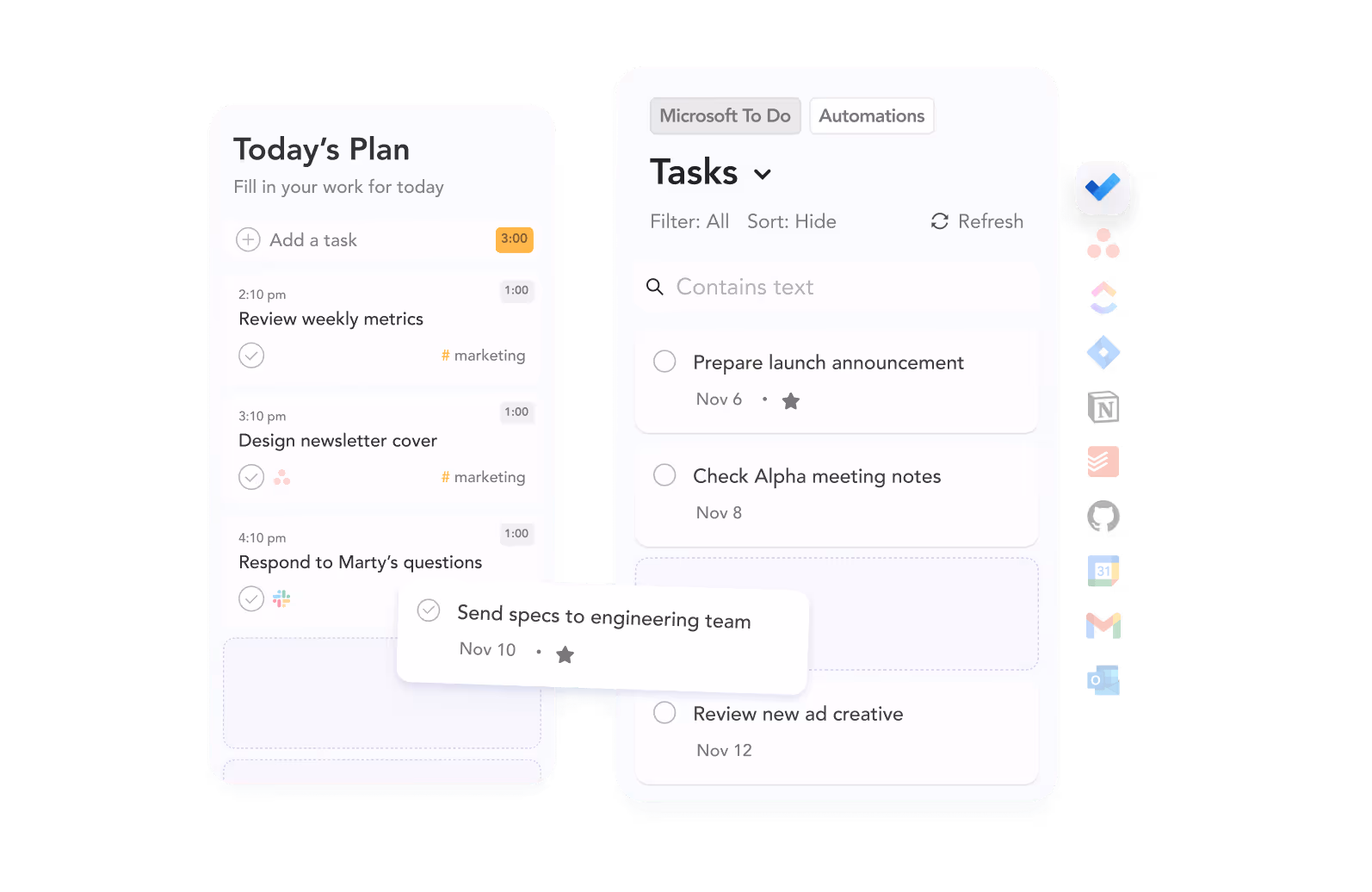 Timebox tasks from Google Tasks integration