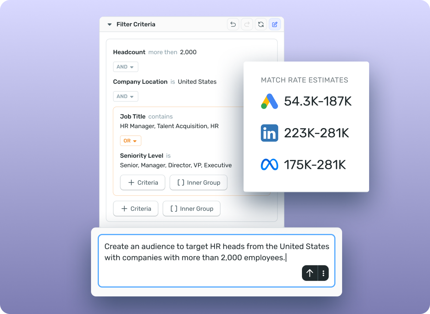Smarter targeting feature visual showing precise audience segmentation