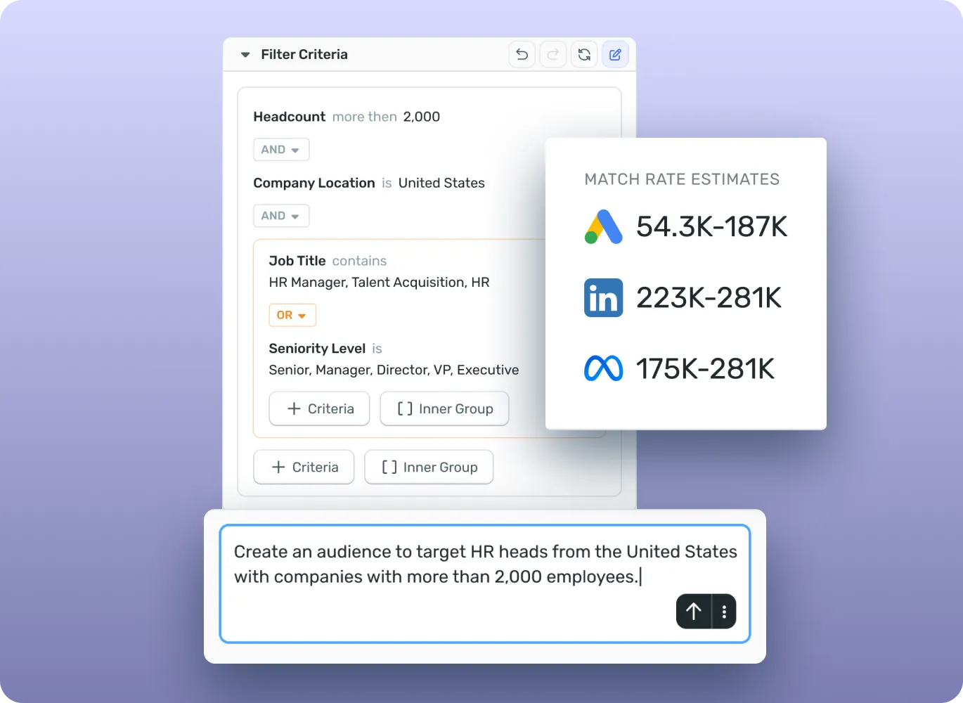 Smarter targeting feature visual showing precise audience segmentation