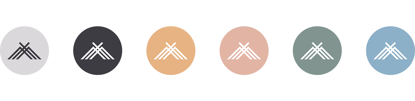 Wakefield Candle Co. brand identity icons by Hovski Studio featuring mountain logos and earthy CPG color palette.