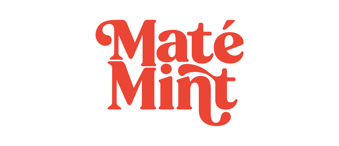 Artizen Maté Mint custom beverage typography designed by Hovski Studio.