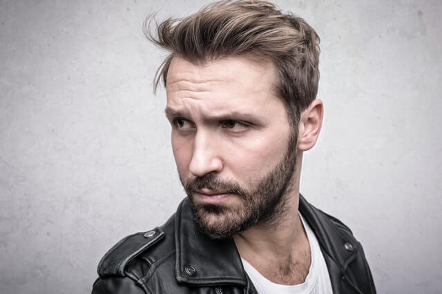 Man in black jacket