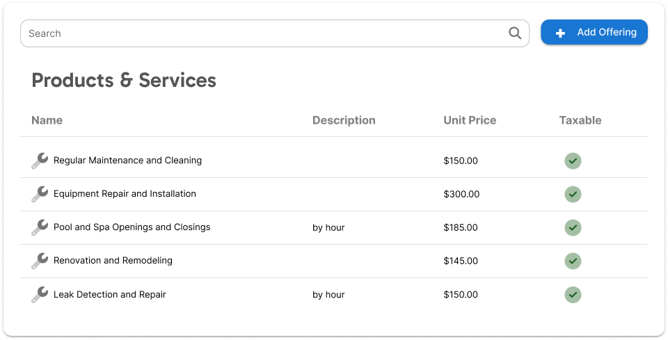 pool and spa price book