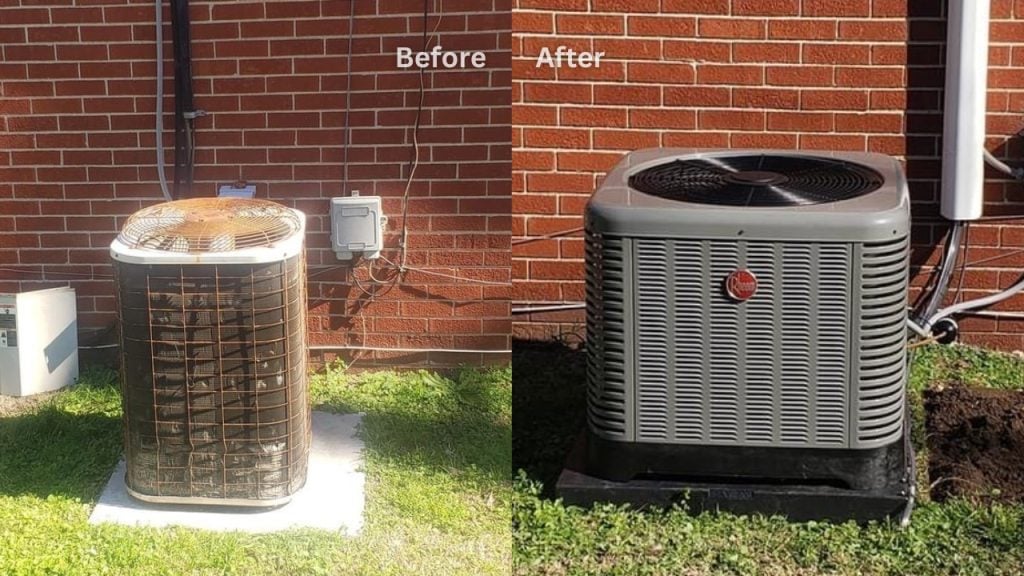before and after hvac services