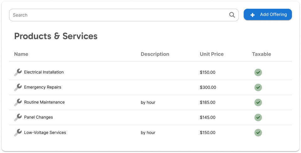 image of a electrical price book