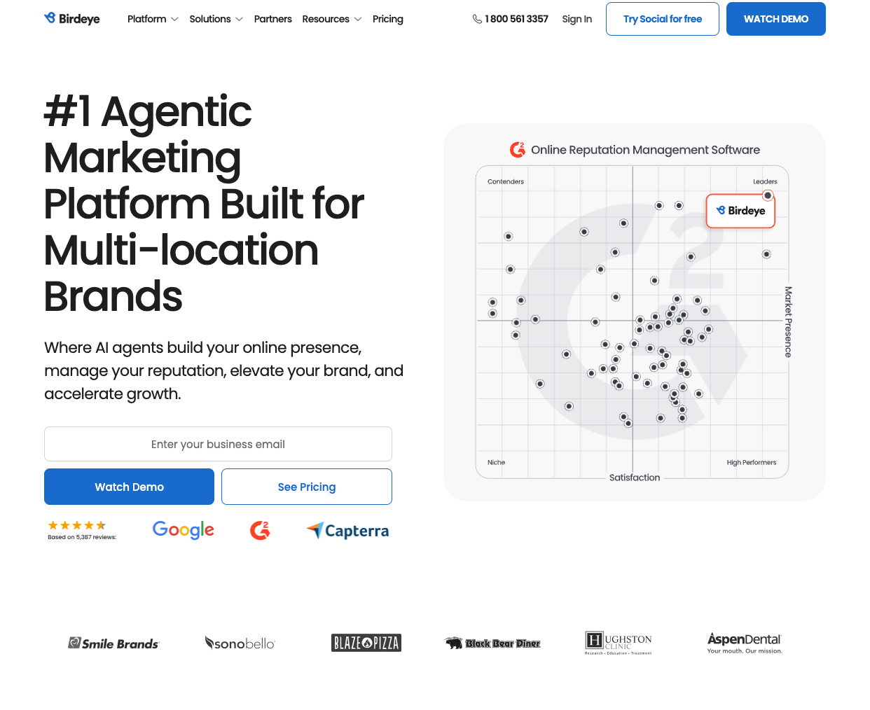 home page of https://birdeye.com/