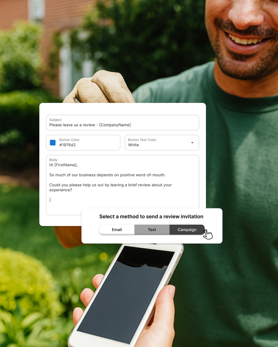 a custom email review campaign
